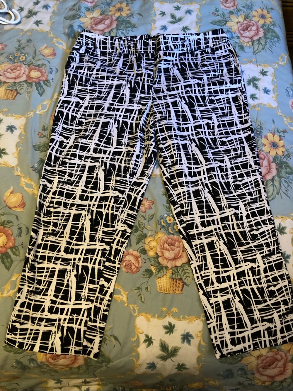 Premise Black & White Print Capris